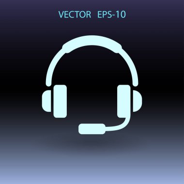 Düz simgesi desteği. vektör çizim