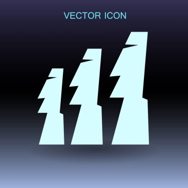 Paskalya Adası heykelleri vektör simge illustrarion