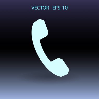 Bir telefon düz simgesi. vektör çizim