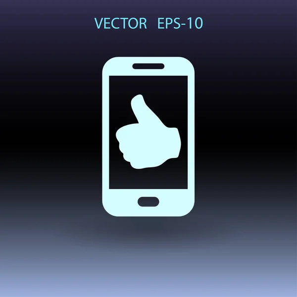 Ikon datar smartphone. ilustrasi vektor - Stok Vektor