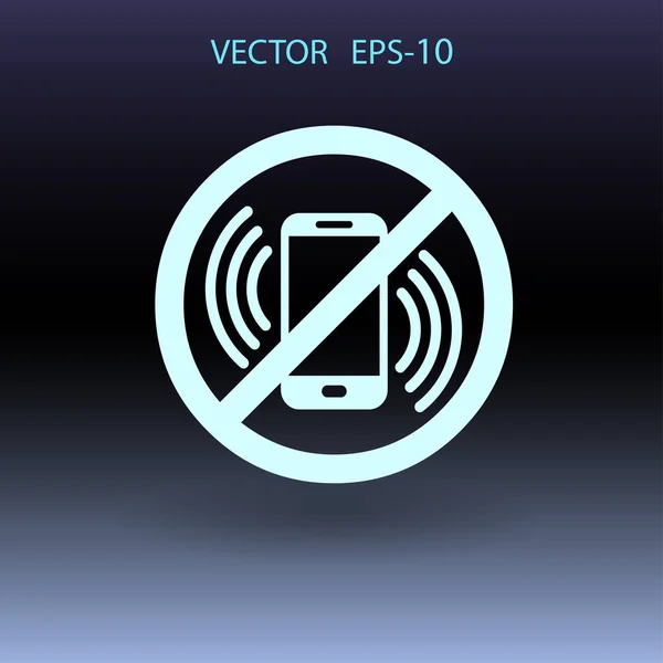 Apaga el icono del teléfono. ilustración vectorial — Vector de stock