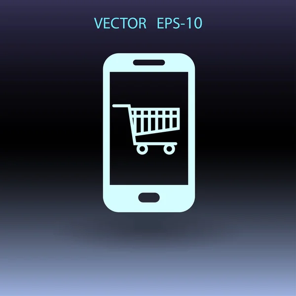 Online-Shopping-Symbol. Vektorillustration — Stockvektor