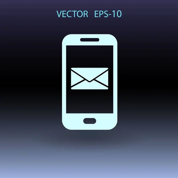Значок мобильной почты. векторная иллюстрация — стоковый вектор