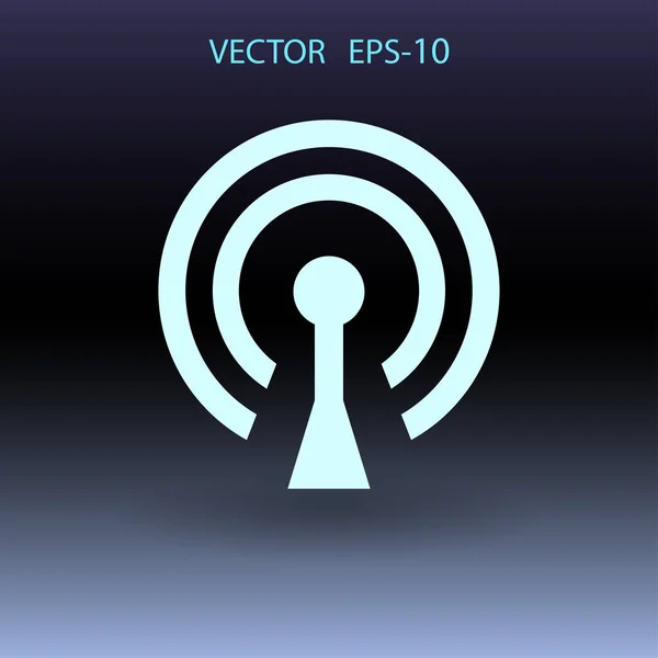 Ikon rata wifi. ilustrasi vektor - Stok Vektor