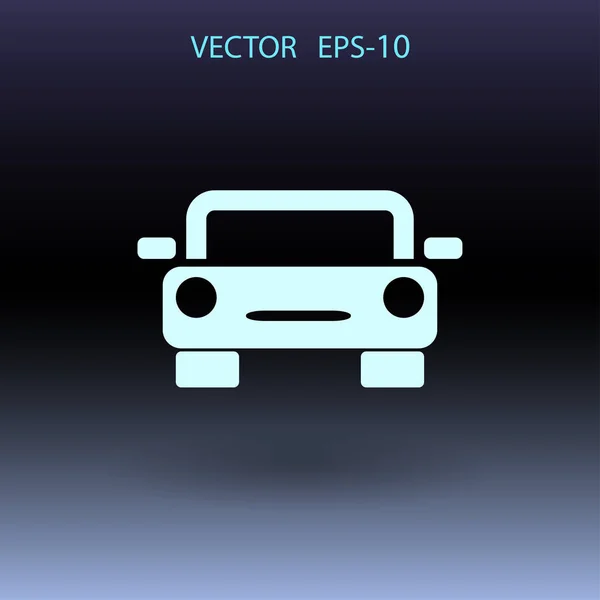 Plochý dlouhý stín Ikona auta, vektorová ilustrace — Stockový vektor