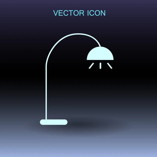 Векторная иллюстрация значка лампы пола — стоковый вектор