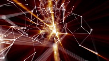 Pleksus teknoloji ve mühendislik arka plan ile özgün organik hareket soyut