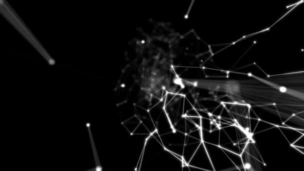 Абстрактная технология плекса и инженерный фон с оригинальным органическим движением — стоковое видео