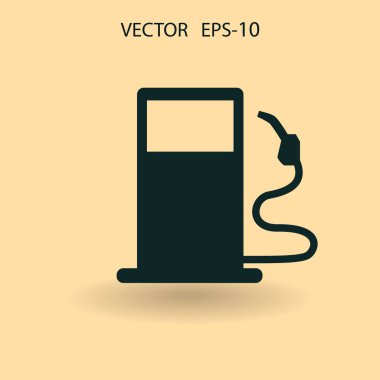 Düz yakıt simgesi. Vektör