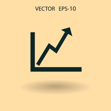 Grafik düz simgesi. vektör çizim