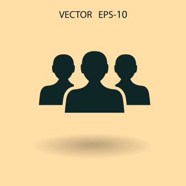 Takım çalışması düz simgesi. vektör çizim