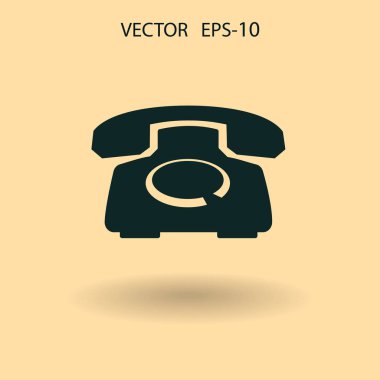 Bir telefon düz simgesi. vektör çizim