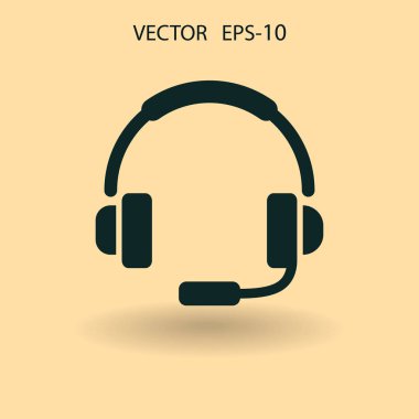 Düz simgesi desteği. vektör çizim