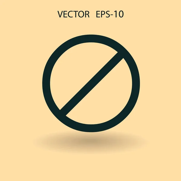 Flat ikonen för ett förbud. vektor illustration — Stock vektor