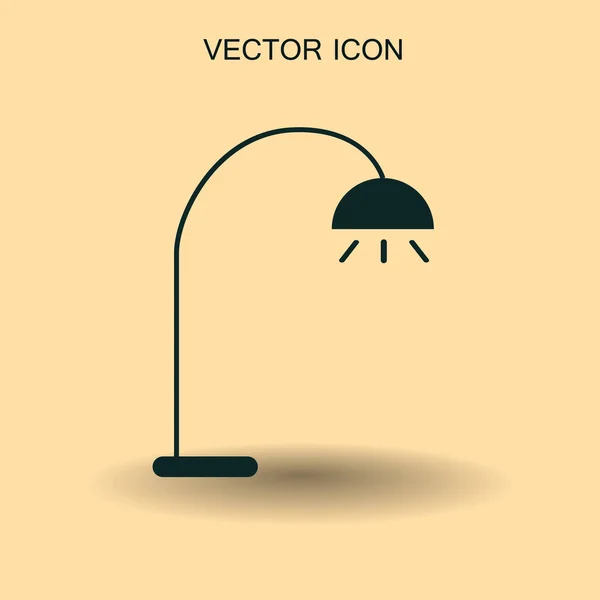 Lámpara de pie icono vector ilustración — Vector de stock