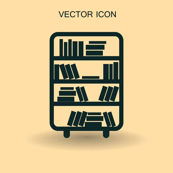 Estantes con ilustración de vectores de libros — Vector de stock