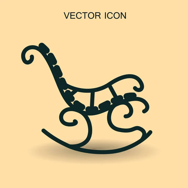 Schommelstoel pictogram vectorillustratie — Stockvector