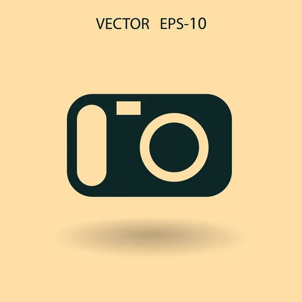 Плоская иконка камеры. векторная иллюстрация — стоковый вектор