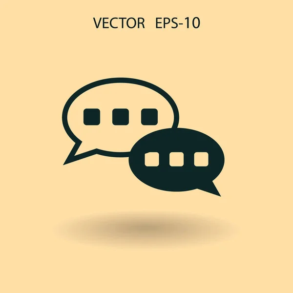Icono plano de una comunicación. ilustración vectorial — Vector de stock