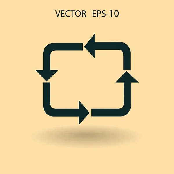 Ícone plano de cíclico. ilustração vetorial — Vetor de Stock