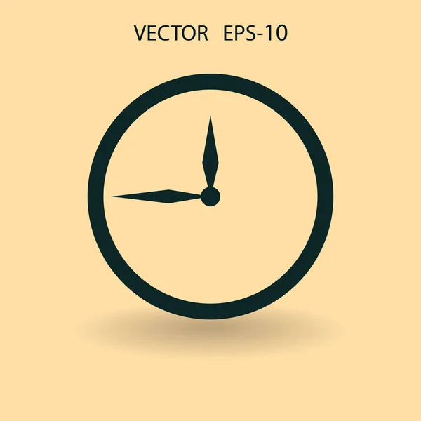 Flache Ikone der Uhr. Vektorillustration — Stockvektor