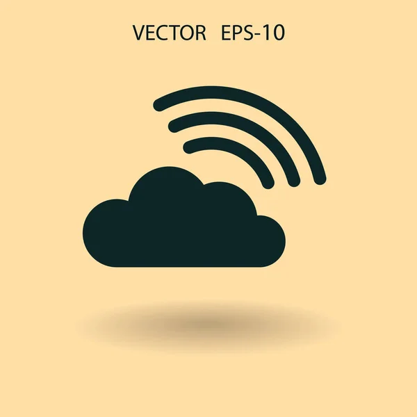 Ícone plano de nuvem. ilustração vetorial — Vetor de Stock