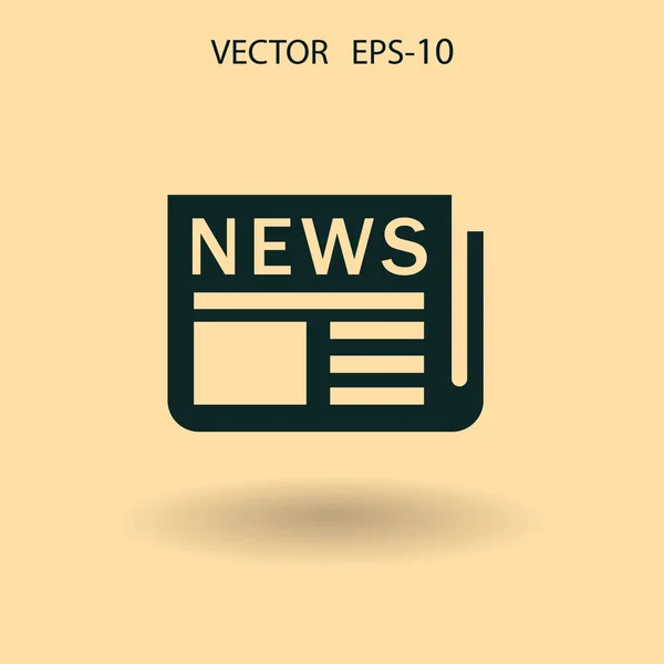 Icono plano de las noticias. ilustración vectorial — Vector de stock