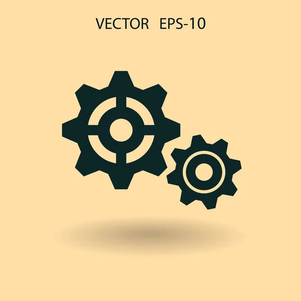 Gears icon. vector illustration — Stock Vector