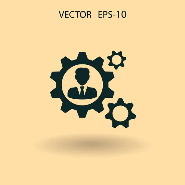 Icono de trabajo en equipo. ilustración vectorial — Vector de stock