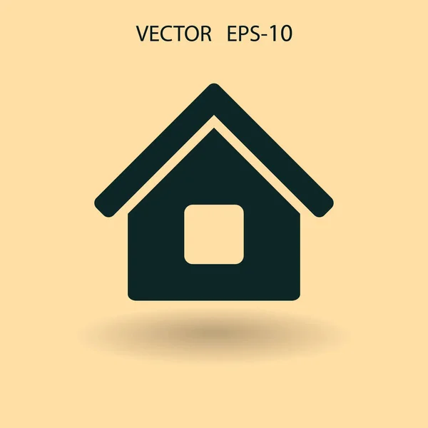 Icono plano de la casa. ilustración vectorial — Vector de stock