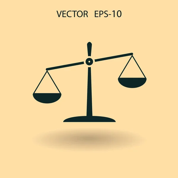 Platte icoon van Justitie. vectorillustratie — Stockvector