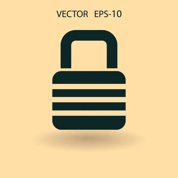 Flat ikonen av låsa. vektor illustration — Stock vektor