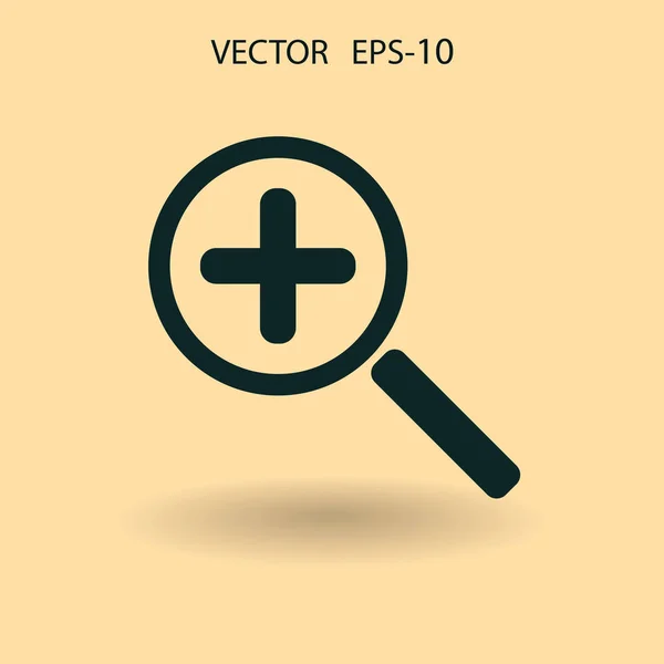 Zoompictogram. vectorillustratie — Stockvector