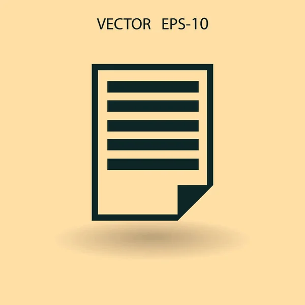 Platte pictogram van nota's. vectorillustratie — Stockvector