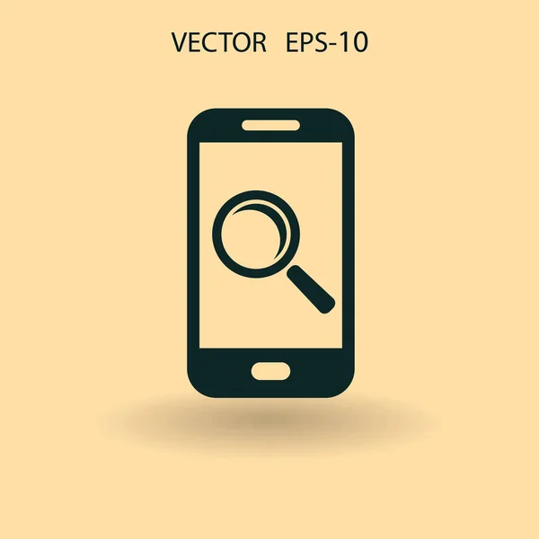 Mobilt Sök. vektorillustration — Stock vektor