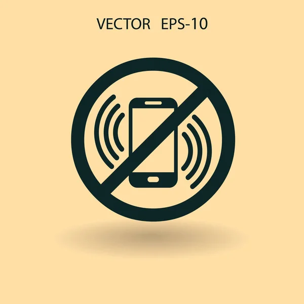 Apaga el icono del teléfono. ilustración vectorial — Vector de stock