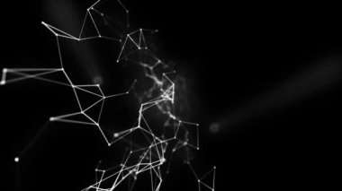 Pleksus teknoloji ve mühendislik arka plan ile özgün organik hareket soyut