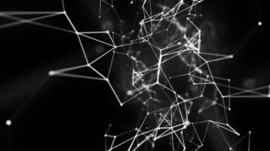 Pleksus teknoloji ve mühendislik arka plan ile özgün organik hareket soyut