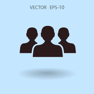 Takım çalışması düz simgesi. vektör çizim