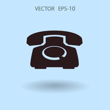 Bir telefon düz simgesi. vektör çizim