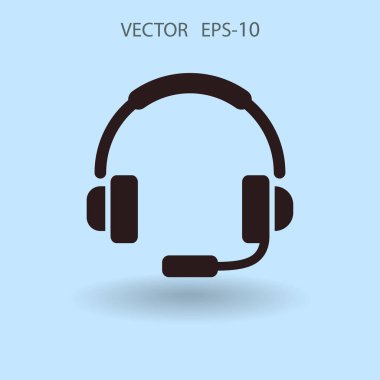 Düz simgesi desteği. vektör çizim