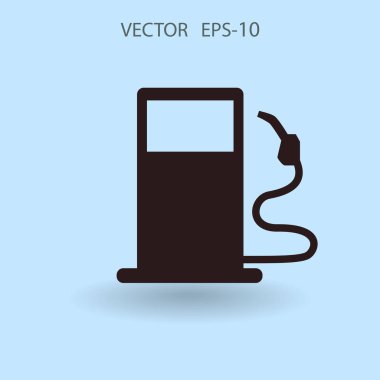 Düz yakıt simgesi. Vektör