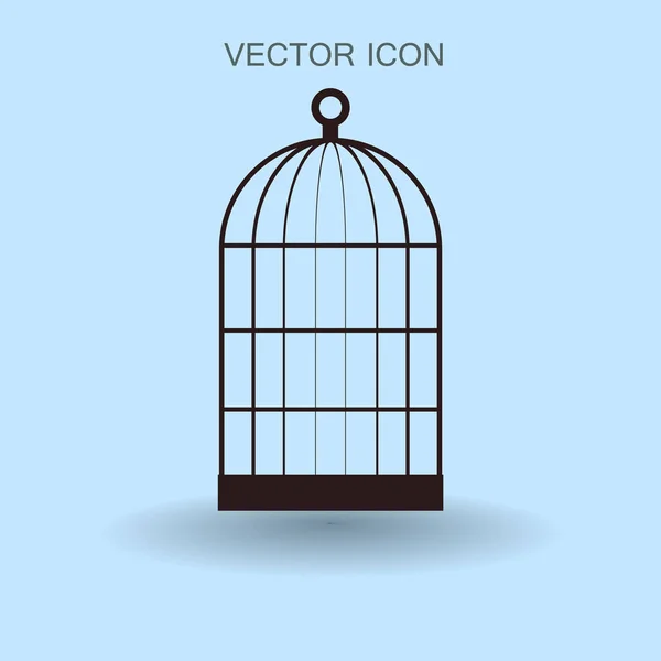Cage life and transport of birds vector icon — Stock Vector