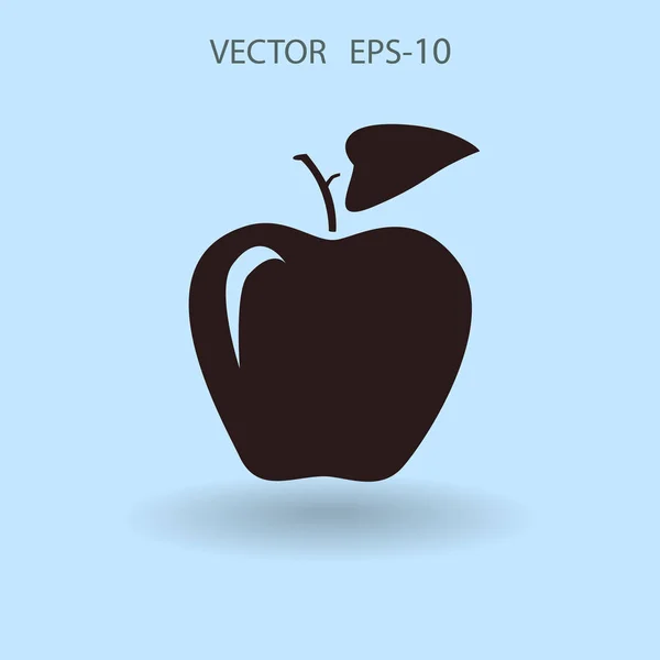 Flache Ikone der Apfelvektorillustration — Stockvektor