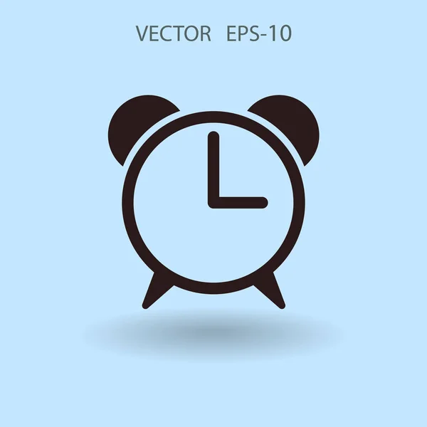 Flache Symbol des Weckers. Vektorillustration — Stockvektor