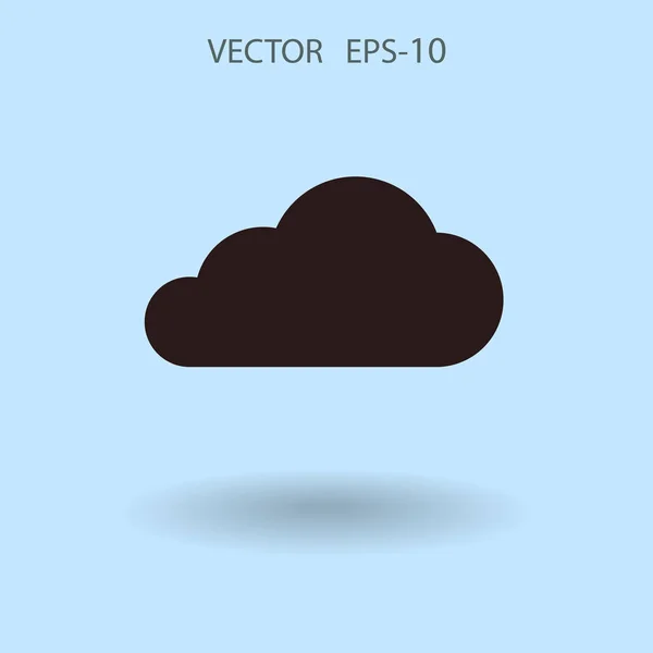 Плоская иконка облака. векторная иллюстрация — стоковый вектор