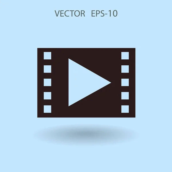 Επίπεδη εικόνα του βίντεο. Vector εικονογράφηση — Διανυσματικό Αρχείο