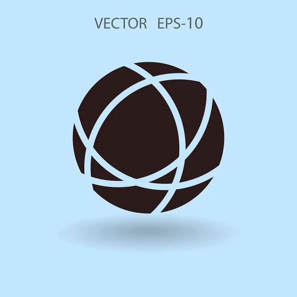 Ikon bola dunia. ilustrasi vektor - Stok Vektor