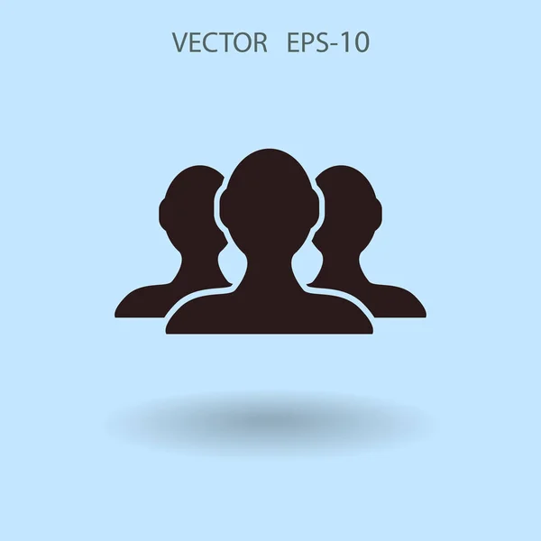 Takım çalışması düz simgesi. vektör çizim — Stok Vektör