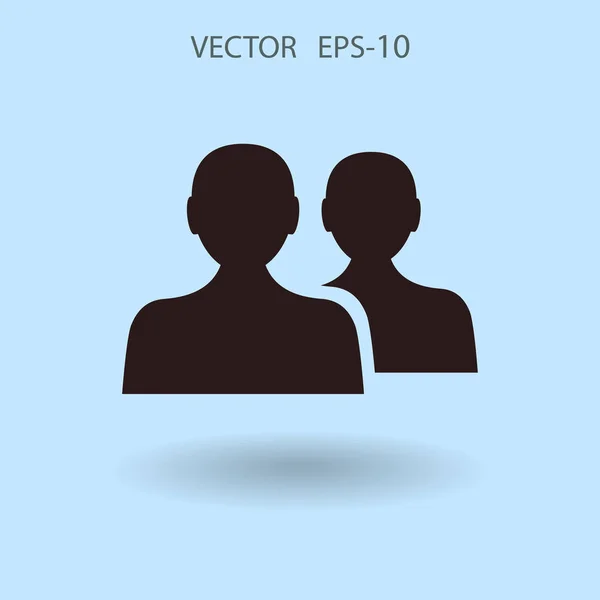 Ikon kerja tim yang datar. ilustrasi vektor - Stok Vektor